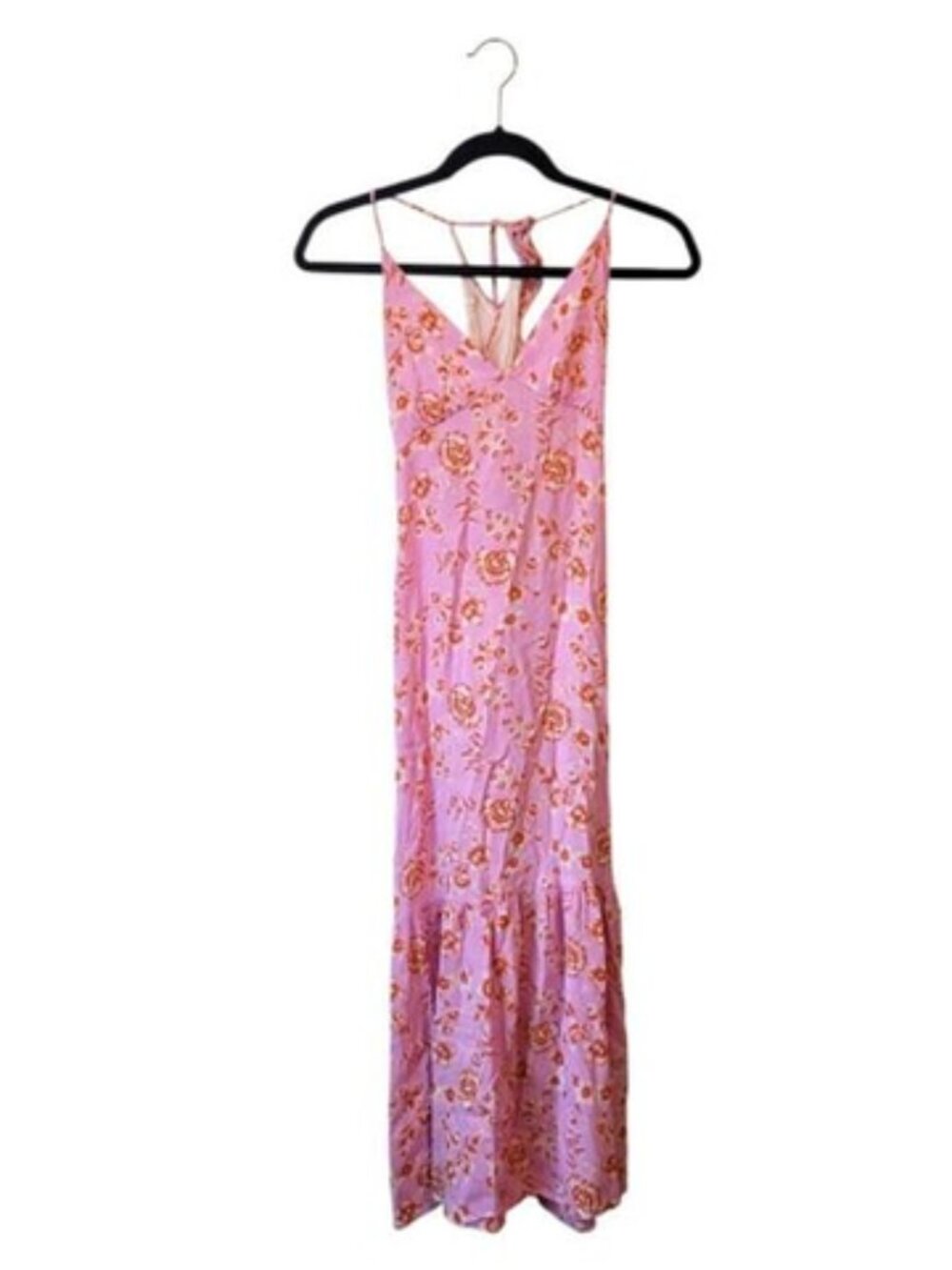 Lush Pink and Orange Floral Dress